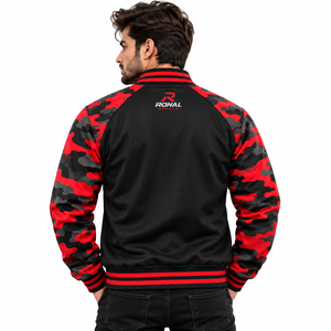 แจ็คเก็ตสำหรับผู้ชายไซส์ใหญ่ แจ็คเก็ตเบสบอลแบบ Letterman ปรับแต่งได้ แจ็คเก็ตเบสบอลหนังแท้สำหรับผู้ชาย พิมพ์ลายตามสั่ง - Product Image 4