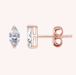 Marquise Cut Diamond <b>Stud</b> <b>Earrings</b> White D Color Women's Classic Engagement Jewelry - Product Image 3
