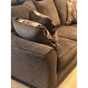 Divano Camero Cafe con Schienale Imbottito in Tessuto per Soggiorno - Product Image 5