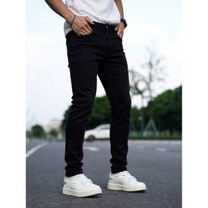 Jean en denim noir style rétro moderne coupe Mom droite taille haute coupe régulière pantalon tendance taille 26 40 bas ample - Product Image 2