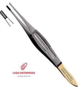 Pinzas Castroviejo Marrones para Tejidos, Pinzas Quirúrgicas Delicadas con Dientes Marrones para Microcirugía, Instrumento Médico de Acero Inoxidable - Product Image 4