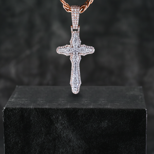 Colgante de Cruz de Plata de Ley 925 Personalizado, Joyería Religiosa, Colgante Hip Hop, Joyería Fina, Colgante de Moissanita Personalizado - Product Image 4