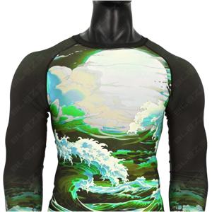 Diseño de logotipo personalizado Totalmente sublimación MMA BJJ Rash Guard Set Camiseta formal de secado rápido ecológica para hombres - Product Image 1