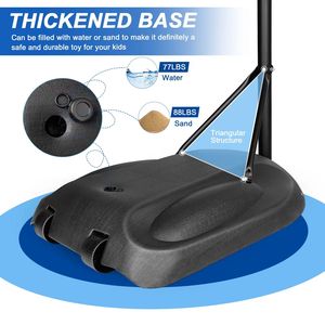 Sistema de Canasta de Baloncesto Portátil, Soporte Ajustable de 7.5 pies/9.2 pies/32 Pulgadas con Ruedas, Equipo para Cancha Interior para Jóvenes y Adultos - Product Image 2