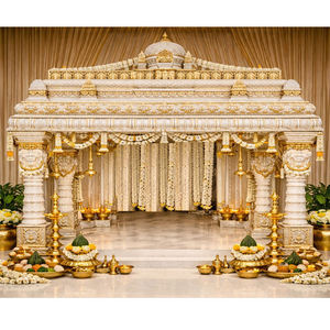 Mandapam Clásico para Bodas del Sur de la India en Oferta, Mandapam Kalyanam Personalizable y Duradero de Material FRP para Eventos en EE. UU. - Product Image 1