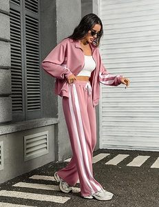 Conjunto Deportivo de 2 Piezas para Mujer, con Sudadera con Cierre y Pantalones Deportivos Transpirables con Bolsillos Laterales, Ideal para Viajes de Invierno - Product Image 5