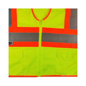 Chaleco de Seguridad Reflectante de Alta Visibilidad Personalizado al por Mayor, Ropa de Trabajo para Construcción en Exteriores, Chaleco de Seguridad de Poliéster, Ropa de Trabajo de Nailon - Product Image 5