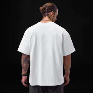 Camiseta personalizada con logo vintage, lavada al ácido, DTG/DTF, para hombre, de algodón grueso, lisa, extragrande, al por mayor, 100% algodón, para hombre. - Product Image 5