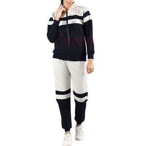 ชุดวอร์มผู้หญิงไซส์ใหญ่ทรงเข้ารูปพิมพ์โลโก้ได้ตามต้องการ ผ้าฝ้าย 100% ระบายอากาศได้ดี เป็นมิตรกับสิ่งแวดล้อม เหมาะสำหรับการฝึกซ้อมและสวมใส่ลำลอง - Product Image 1