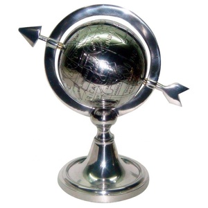 High Quality Brass World <b>Globe</b> Decorative Sculpture Best Aluminium Gold Color Hot Selling Art Style Hollow Rotation Design - Product Image 1
