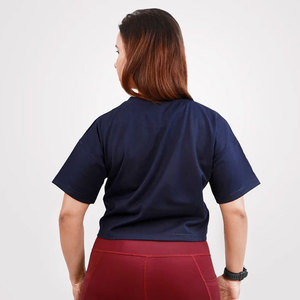 T-shirt court ample à col rond pour femme, coupe carrée, tendance, idéal pour la gym et les activités de plein air, grande taille, unisexe, confortable, tee-shirt athlétique - Product Image 5