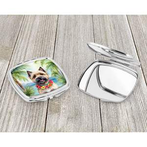 Cairn Terrier Luau Compact Folding Handheld Makeup <b>Mirror</b> Portable Travel Decorative Gift for Women and Girls <b>Pocket</b> Size - Product Image 3