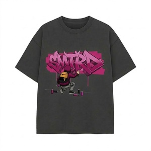 เสื้อยืดคอตตอนคุณภาพพรีเมียมทรงโอเวอร์ไซส์สำหรับผู้ชาย สกรีนลายได้ตามสั่ง เสื้อเปล่าสไตล์สตรีทแวร์ลำลอง ยูนิเซ็กซ์ ขายส่งแบบ OEM - Product Image 1