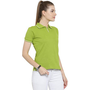 Polo élégant et décontracté pour femme, en coton doux et agréable pour la peau, manches courtes, col boutonné, idéal pour le bureau ou les loisirs quotidiens - Product Image 4
