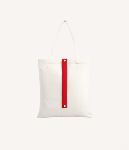 Bolsa de compras reutilizable de lona de algodón lisa con logotipo impreso personalizado y patrón de letras, plegable. - Product Image 6