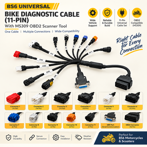 Câble de diagnostic OBD2 11-en-1 universel pour la vente en gros – Outil de remplacement pour le diagnostic de vélos et de voitures - Product Image 4
