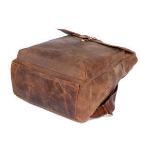 Authentic Vintage Leather <b>Backpack</b> <b>Waterproof</b> Anti-Theft Laptop Rucksack Genuine Leather Shell LBP-0425 - Product Image 5