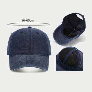 Gorra de Béisbol de Alta Calidad, Talla Grande, Lavada, Desgastada, de Color Sólido, para Verano, Deportes al Aire Libre, Golf, Estilo Retro - Product Image 2