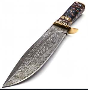 Handcrafted Damascus Steel Utility <b>Craft</b> <b>Tool</b> Multi-Color Resin Handle - Product Image 6