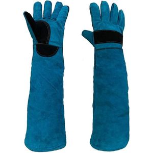 Guanti Rinforzati in Kevlar da 23,7 Pollici per la Manipolazione degli Animali, Guanti in Pelle Multiuso Anti-Morso con Imbottitura per Cani, Gatti e Uccelli - Product Image 1