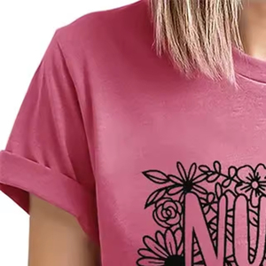 Camisetas Extra Grandes Personalizadas de Fábrica OEM, Camisetas de Cuello Redondo para Mujer, Camisetas Blancas para Mujer, Camisetas con Estampado Personalizado - Product Image 2