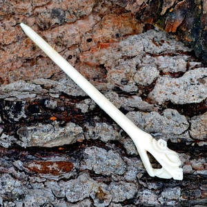 Aiguille en os de buffle naturel poli de haute qualité, 11 cm, pour couture et tricot, écologique, style Viking, en os animal - Product Image 1