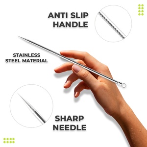 Outil de suppression des points noirs de qualité supérieure, extracteur de boutons à double extrémité, aiguille professionnelle pour le soin du visage, instrument de nettoyage beauté - Product Image 5