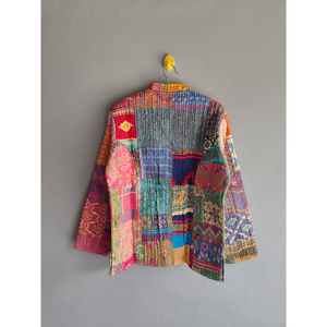 Veste courte matelassée réversible pour femme, imprimé floral, en coton respirant, idéale pour l'automne, l'hiver et le printemps – Cadeau - Product Image 6