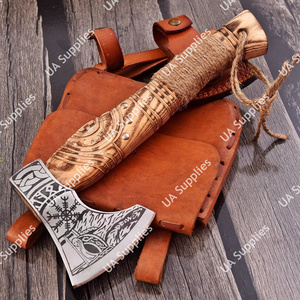 Hache viking de 14 pouces, hache nordique, acier forgé à la main, outil de camping en plein air, coupe-bois, outil de bushcraft, bricolage, vente en gros, OEM, ODM - Product Image 2