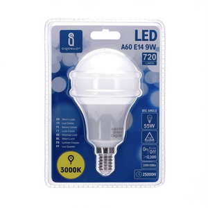 Lampadina LED A60 E14 9W 3000K Luce Calda Ampio Angolo 720Lm 230V 50Hz 25000H - Product Image 2