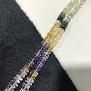 Cuentas de Piedra Rondelle Sueltas Semibrillantes 100% Naturales Certificadas IGI de 7mm, Grado AAA, Multifuego, Gemas Vivaaz Jaipur - Product Image 6