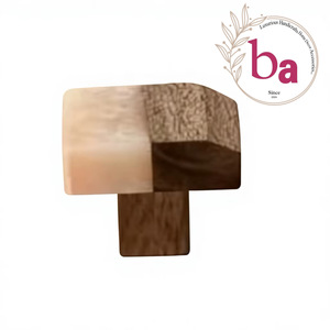 Ba T-Shaped Wood Cabinet Handle Knob <b>Rustic</b> Design for Home Office Use Durable - Product Image 1
