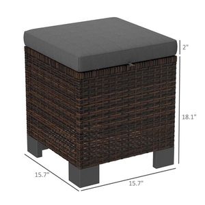 2 Pouf da Esterno in Vimini per Arredamento da Giardino - Product Image 2