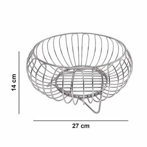 Cesta de frutas metálica modernista que aporta elegancia atemporal y encanto moderno a cualquier espacio de cocina. - Product Image 2