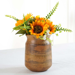Jarrón de Madera para Flores, Jarrón Decorativo de Madera para el Hogar, para Sala de Estar, Dormitorio, Mesa de Comedor, Oficina, Hotel, Bodas y Eventos Especiales - Product Image 4