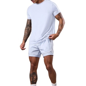 Camiseta Deportiva de Cuello Redondo para Hombre, 180g, 100% Algodón, Ecológica, Transpirable, de Color Sólido, Talla Grande - Product Image 4