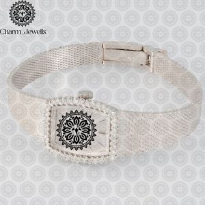Charm_Jewells Luxury Vintage <b>Men's</b> Stainless Steel <b>Watch</b> 40mm Case Analog Mechanical Movement Chronograph Diamond Accents Glass - Product Image 4