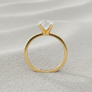 แหวนหมั้นทองคำขาว 14K ชุบทองคำชมพูแบบโซลิแทร์ |   สำหรับแหวนขอแต่งงานแบบคลาสสิกที่ได้รับการรับรองว่าให้ความสบายอย่างหรูหรา - Product Image 4