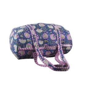 Elegante Bolsa de Viaje de Fin de Semana Estilo Vintage Ecológica, de Lona de Algodón Suave con Cierre de Cremallera para Viajeros, Otoño - Product Image 6