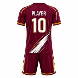 Conjunto de Uniforme de Fútbol Personalizado, Jersey y Pantalones Cortos de Alto Rendimiento, Tela Ligera de Secado Rápido para Deportes de Equipo y Club - Product Image 3