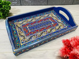 ถาดเสิร์ฟงานแฮนด์เมด ดีไซน์รูปทรงแปลกตา สวยงาม  ลวดลายสั่งทำได้  สำหรับใช้ในครัว  จัดเก็บ  หรือเสิร์ฟอาหารในร้านอาหาร - Product Image 3