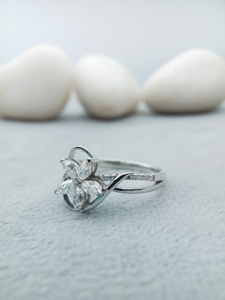 D'VINS JEWELS Bague de fiançailles et de mariage tendance pour femme, forme marquise, taille brillante, couleur D, or rose, sertie de diamants de laboratoire blancs - Product Image 5