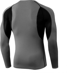 Factory Direct Sell Men's Compression Rash Guard BJJ Shirt Long Sleeve Breathable Eco-Friendly Custom Logo Digital Print UPF50+ - Product Image 5