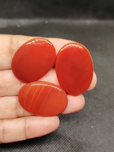 Natural Red Onyx Coffin Shape Gemstone Flat Back Calibrated Teardrop Shape Wholesale cabochon - Product Image 4