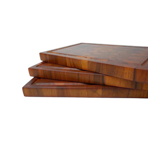 Wooden Rectangle Cutting Board For Kitchen Food Preparation Durable Single Tier Storage Holder - Product Image 2