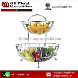 Customizable Modern Metal Mesh Storage <b>Basket</b> Iron Fruit & Vegetable Organizer for Home & Kitchen Use Boxed Packaging - Product Image 3