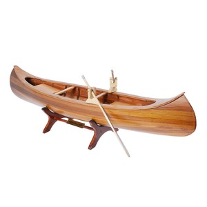 Modelo de canoa india de madera hecha a mano, decoración náutica para hotel, oficina, hogar y regalo - Contacto para venta al por mayor - Product Image 3