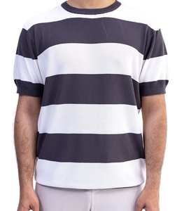 T-shirts de sport personnalisés à manches courtes pour hommes, vente en gros 2025, haute qualité, col rond formel, respirant, bicolore, 100% coton - Product Image 1