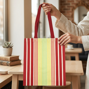 R.D. BAG HOUSE Bolso Tote de Algodón Estilo Bohemio |   Cadena de Borlas con Bordado Personalizado Ecológico |   Bolsos de Gran Capacidad y Ligeros para Mujer - Product Image 1