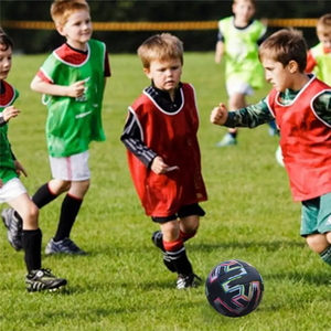 AEF6-<b>Soccer</b> Ball Size 5 Black PU Non-Slip Grass Football Adult Indoor Outdoor Wear-Resistant PU <b>Soccer</b> Ball - Product Image 4